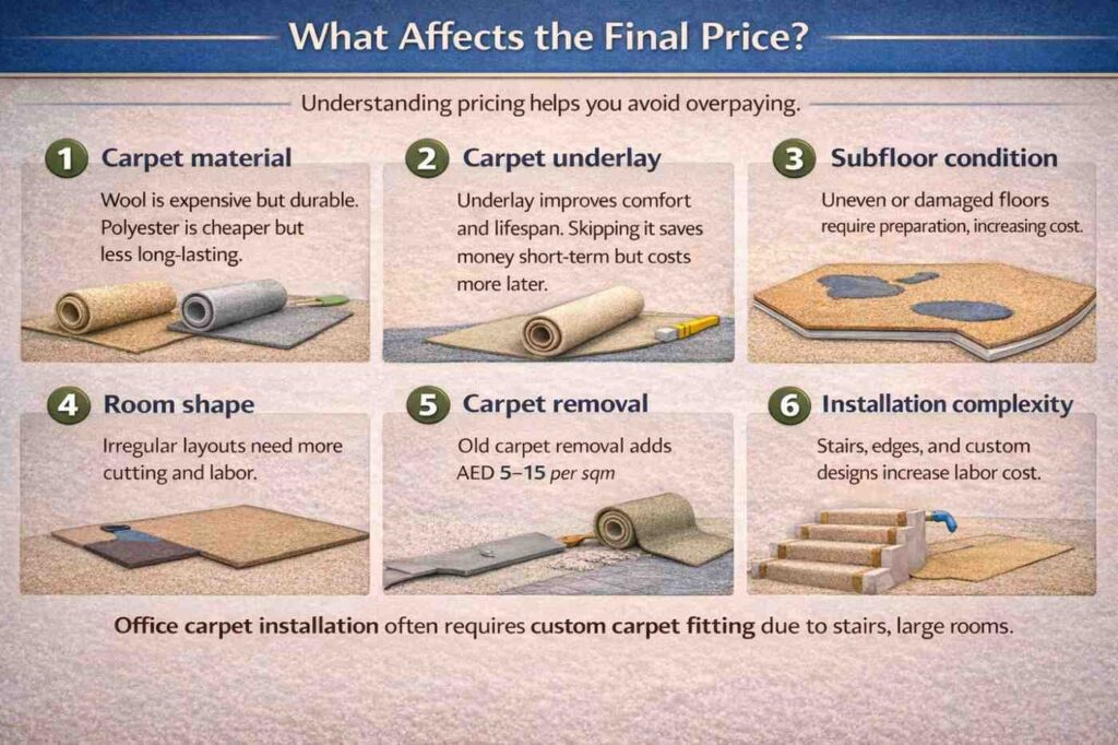 What Affects Carpet Installation Cost in Dubai?