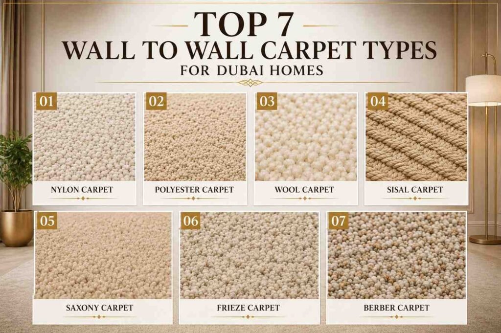 Top 7 wall to wall carpets types for Dubai homes