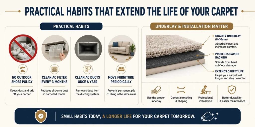 Practical Habits That Extend the Life of Your Carpet
