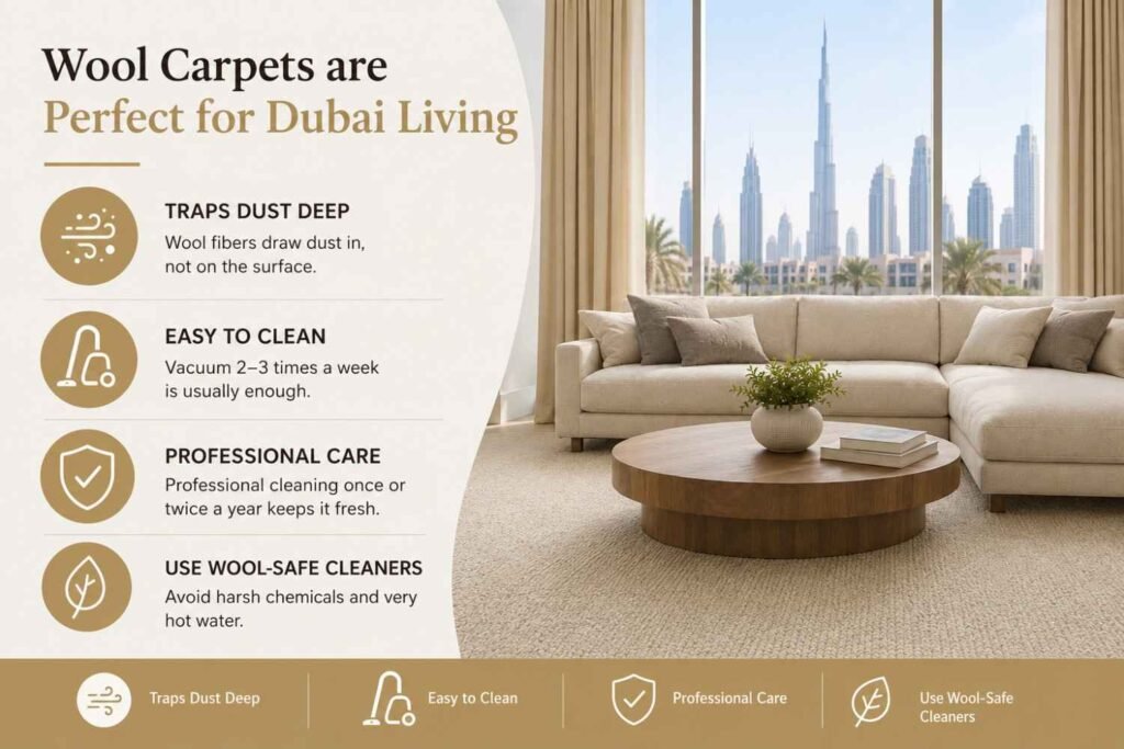 Is Wool Hard to Maintain in Dubai's Dusty Environment?