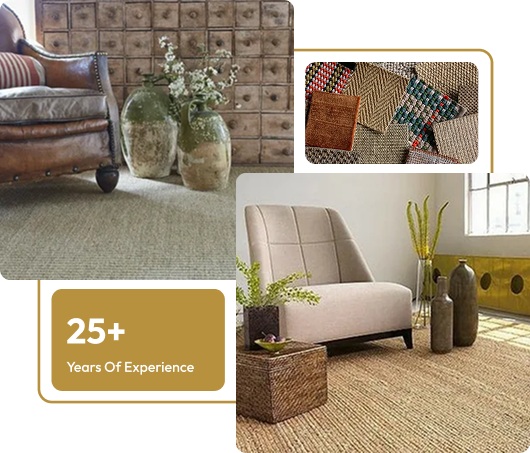 Warm texture sisal carpet Dubai interior