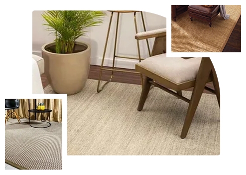 Luxury sisal carpet in Dubai apartment